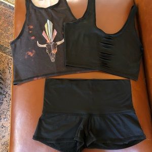 Teeki Shorts (XS) + 2 Tops for Free!
